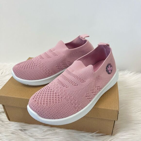 Bundle Lucky Brand  pink fabric sneakers walking slip-on shoes size 13, 2, 3 - Picture 3 of 8